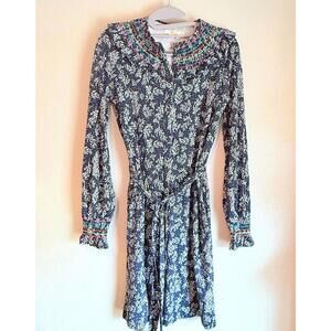 Boden Smocked Milkshake Leaf Spring Dress Size 4R